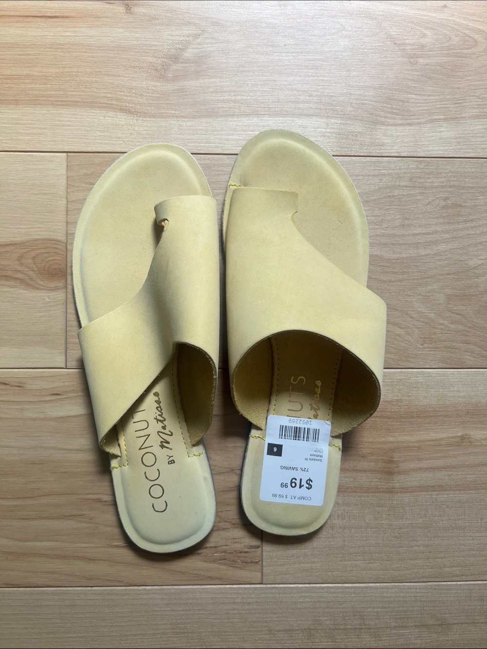 Coconuts by Matisse Pale Yellow Slide Sandals